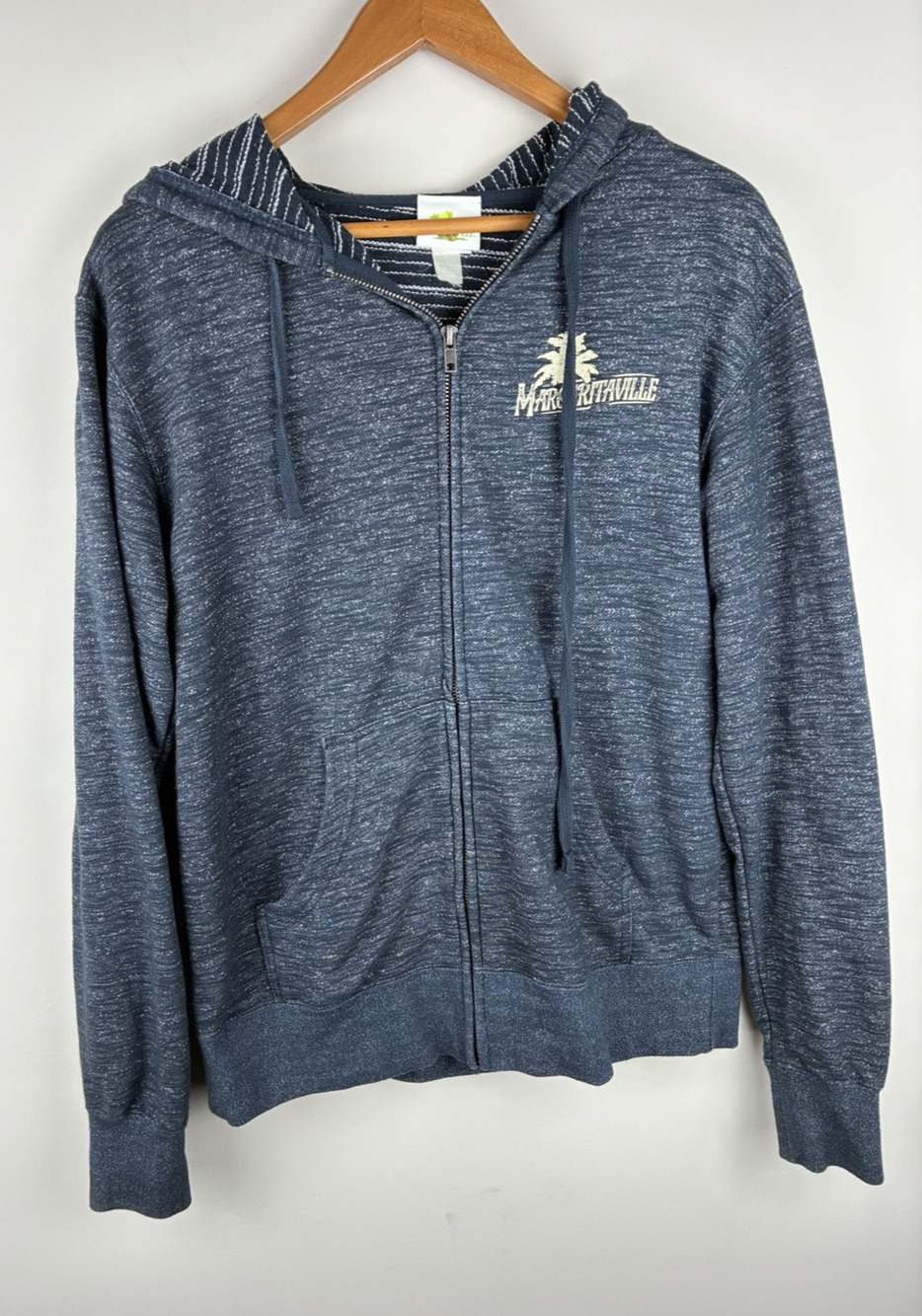 Margaritaville Unisex Small Hoodie Blue Heather Coastal Fall Layering Resort